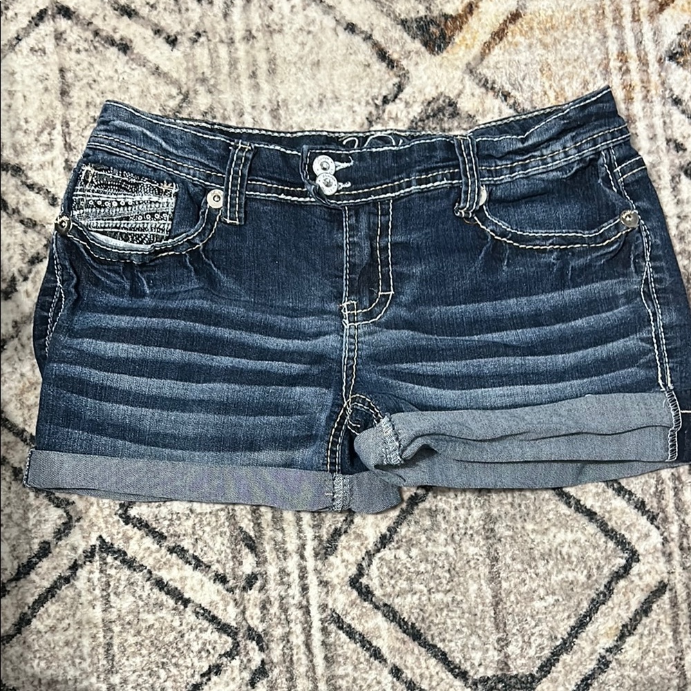 Denim Cuffed Shorts